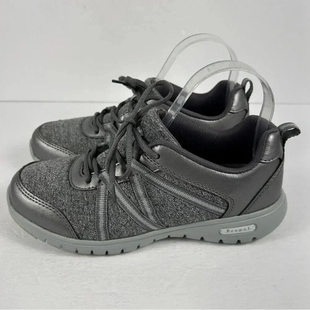 Propet Womens Tami Sneakers Shoes Gray W3265 Low Top Lace Up 7